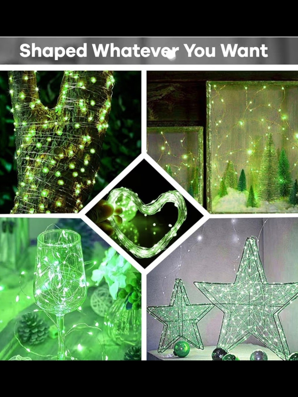 Green LED String Lights - Versatile Decorative Home Accent